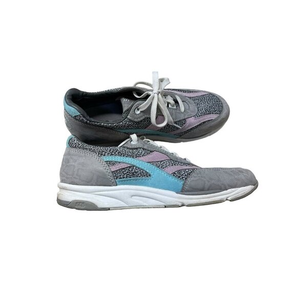 SAS Tour Mesh Lux Cinder Gray Pink Suede Walking Shoes Tripad Comfort Women 8.5 - Picture 1 of 9